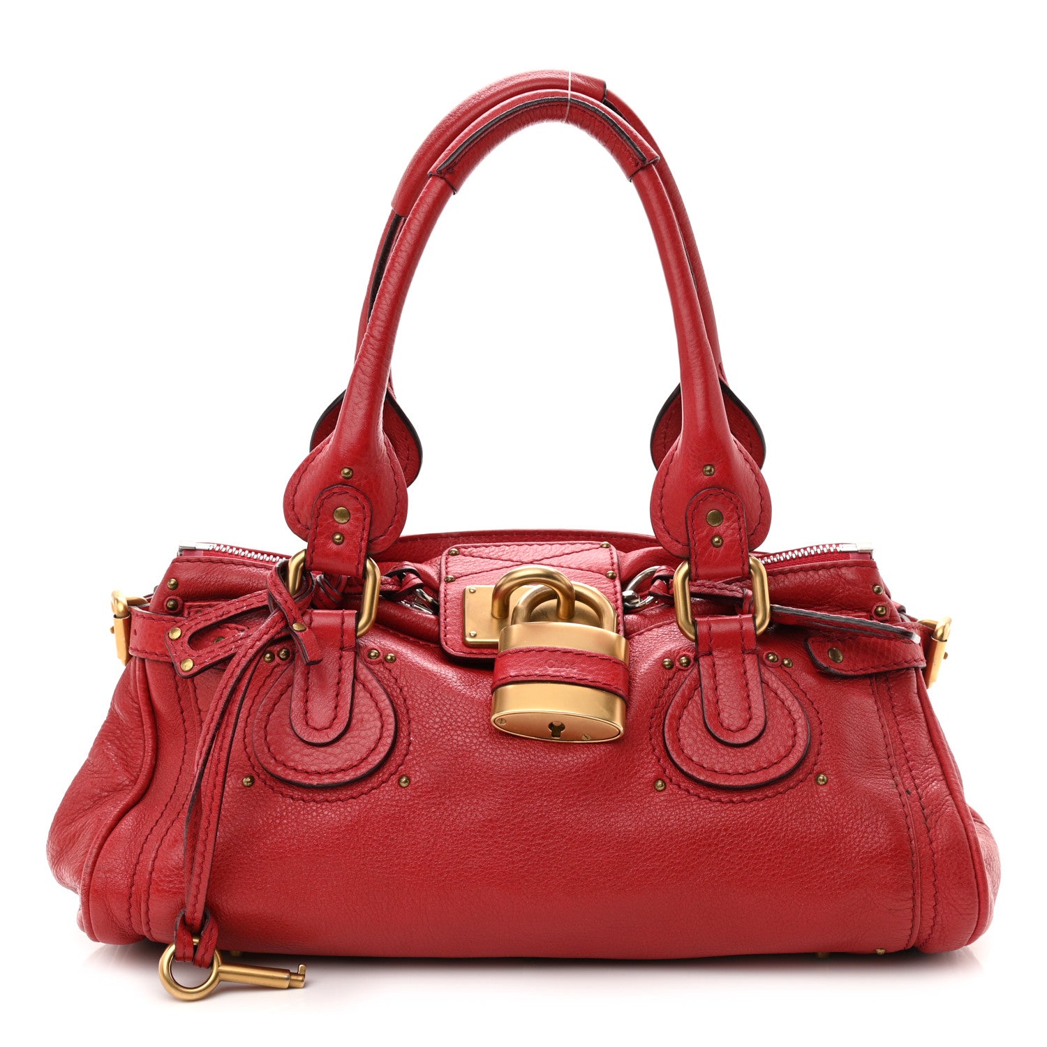 Chloe Calfskin Medium Paddington Satchel Rouge 1 of 15