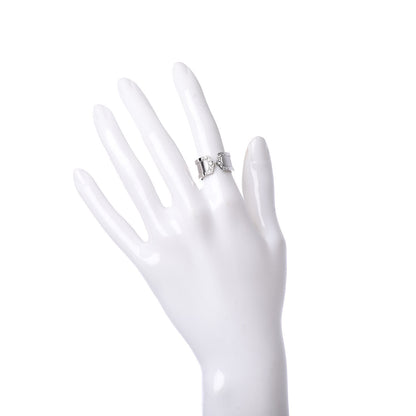 Cartier 18K White Gold Diamond 10mm Logo De Ring 50 5.25 2 of 5