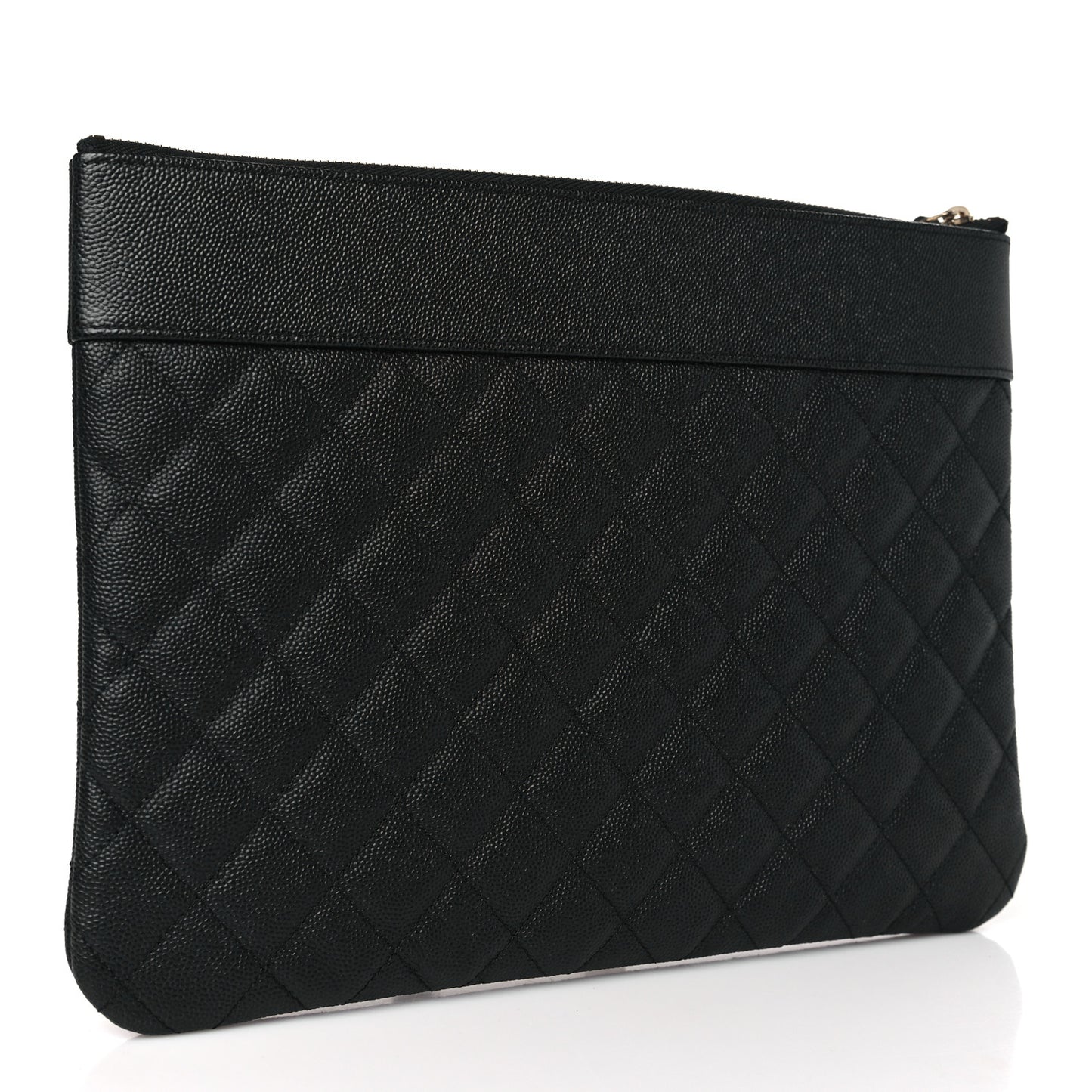 Caviar Quilted Medium Vintage Mademoiselle Cosmetic Case Black