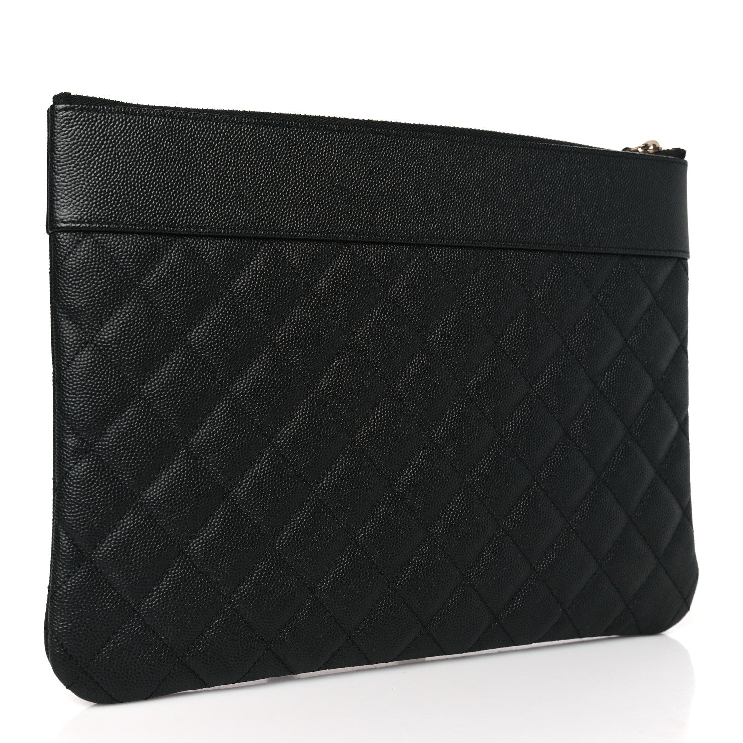 Chanel Caviar Quilted Medium Vintage Mademoiselle Cosmetic Case Black 3 of 11