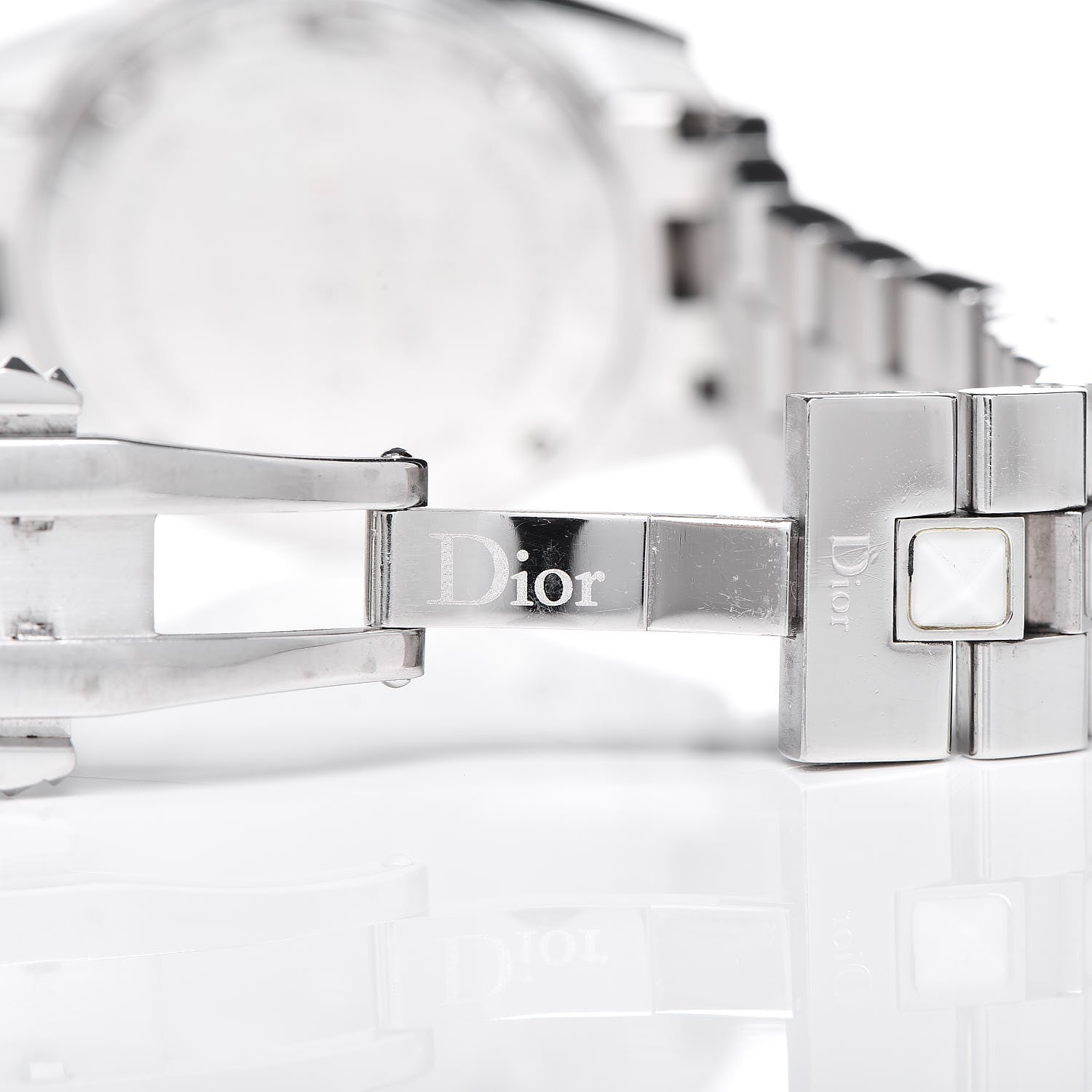 Christian Dior Stainless Steel Sapphire 29mm Christal Quartz Watch White 5 of 7