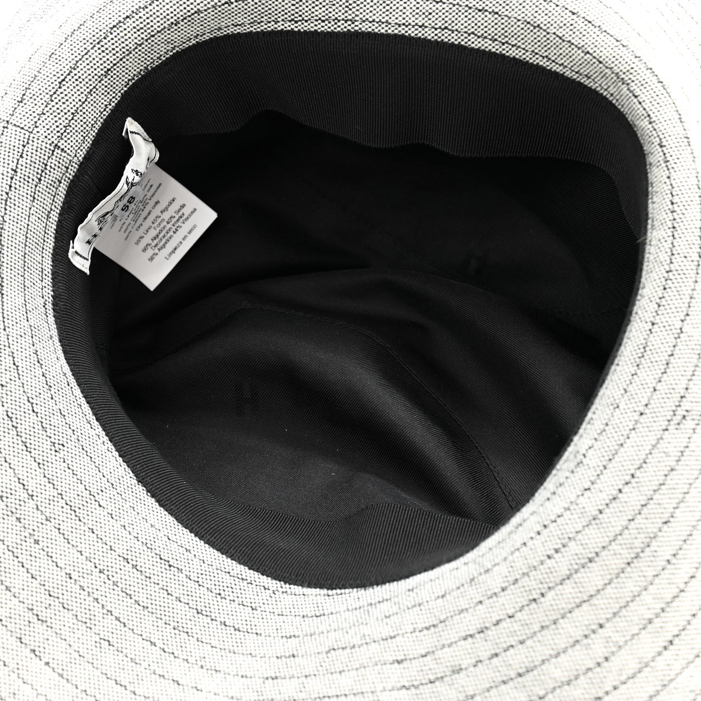 Linen Cotton Colette Bucket Hat 58 Black