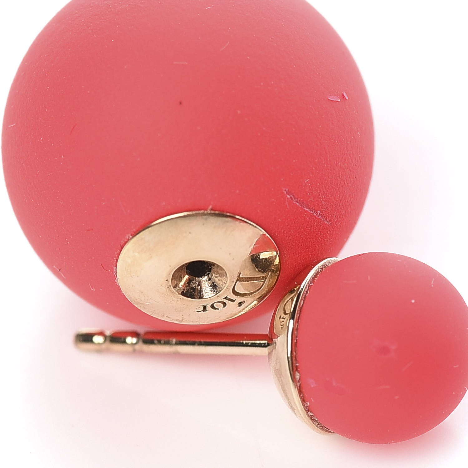 Christian Dior Mise En Dior Tribal Earrings Matte Pink 3 of 4
