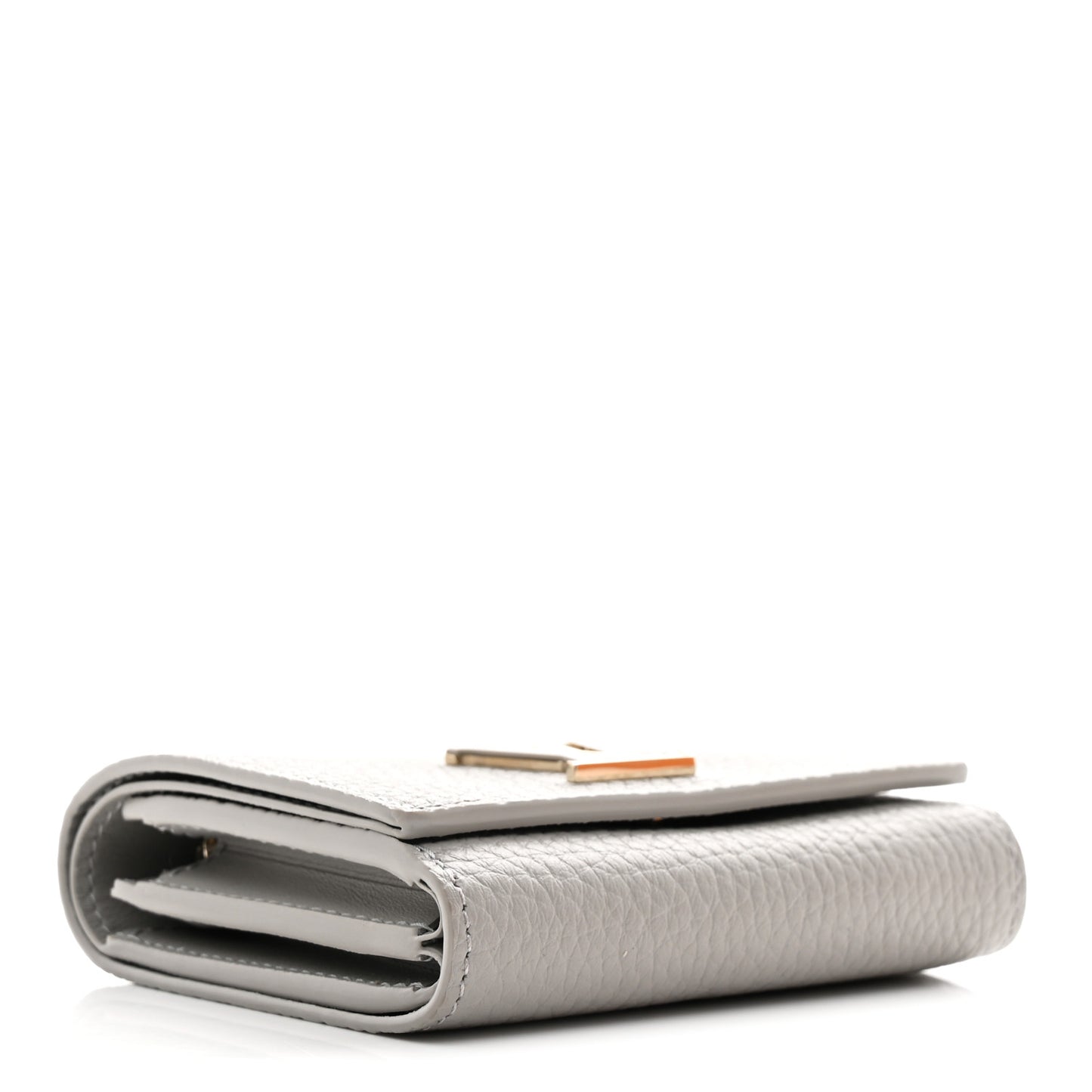 Taurillon Capucines Tiny Wallet Flint Grey