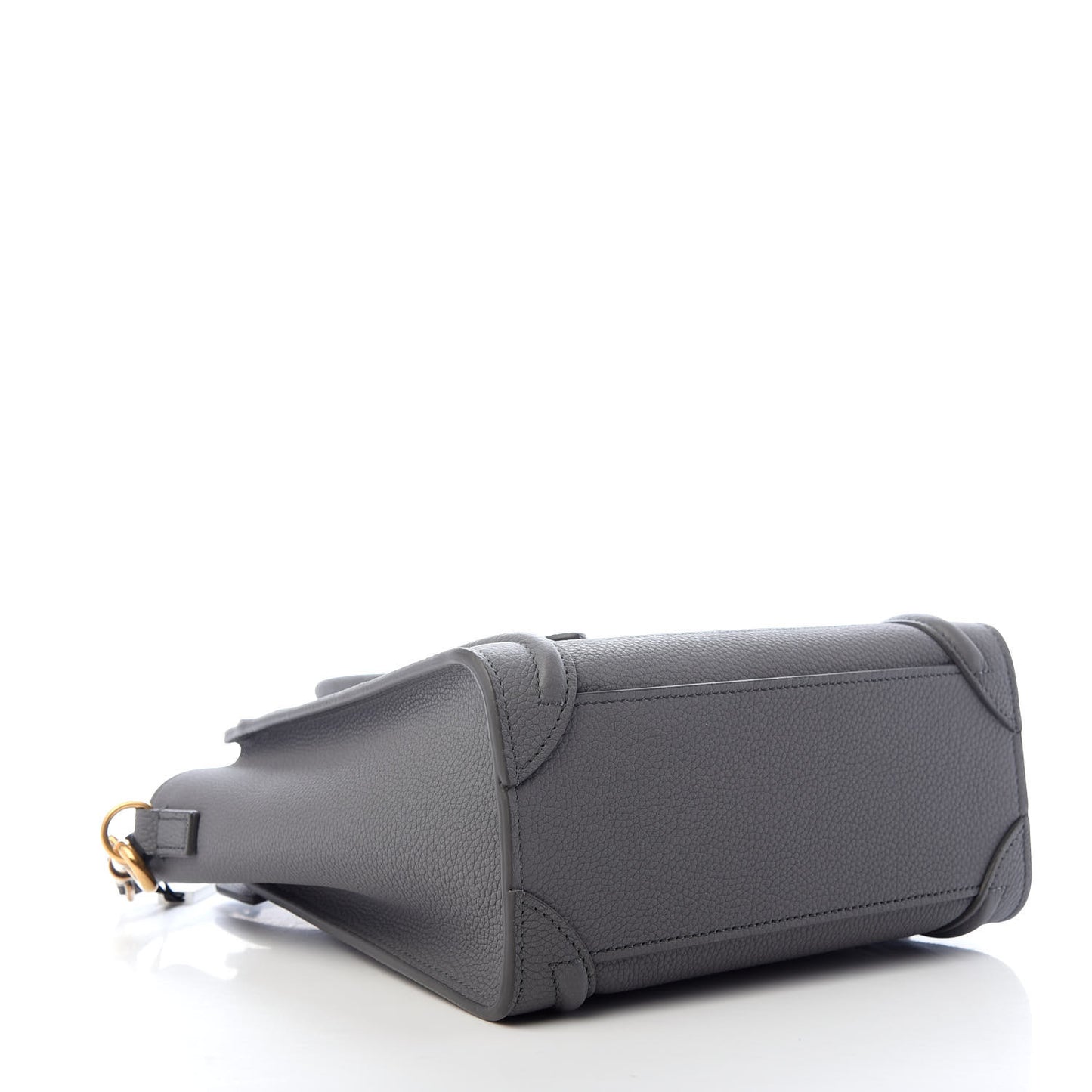 Drummed Calfskin Nano Luggage Kohl