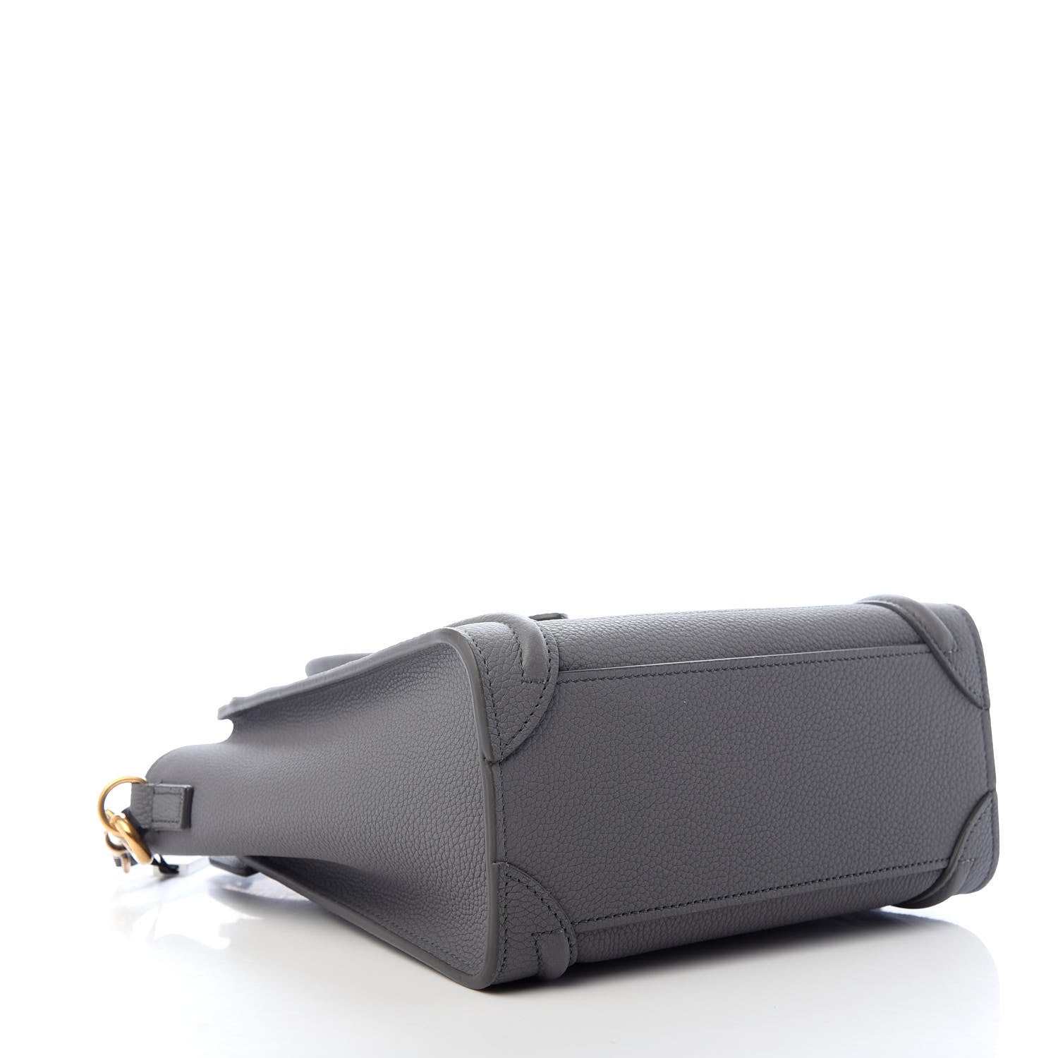Celine Drummed Calfskin Nano Luggage Kohl 4 of 11