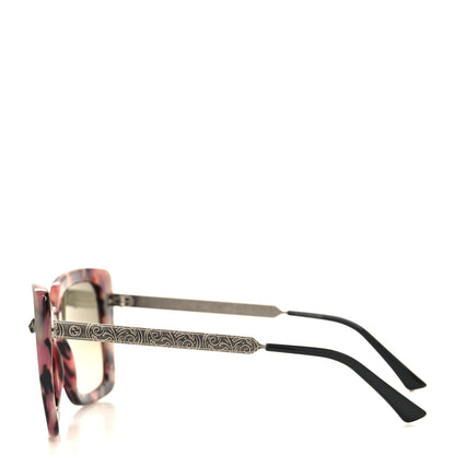 Gucci Acetate Squared Frame Sunglasses GG0216SA Multicolor Pink 3 of 8