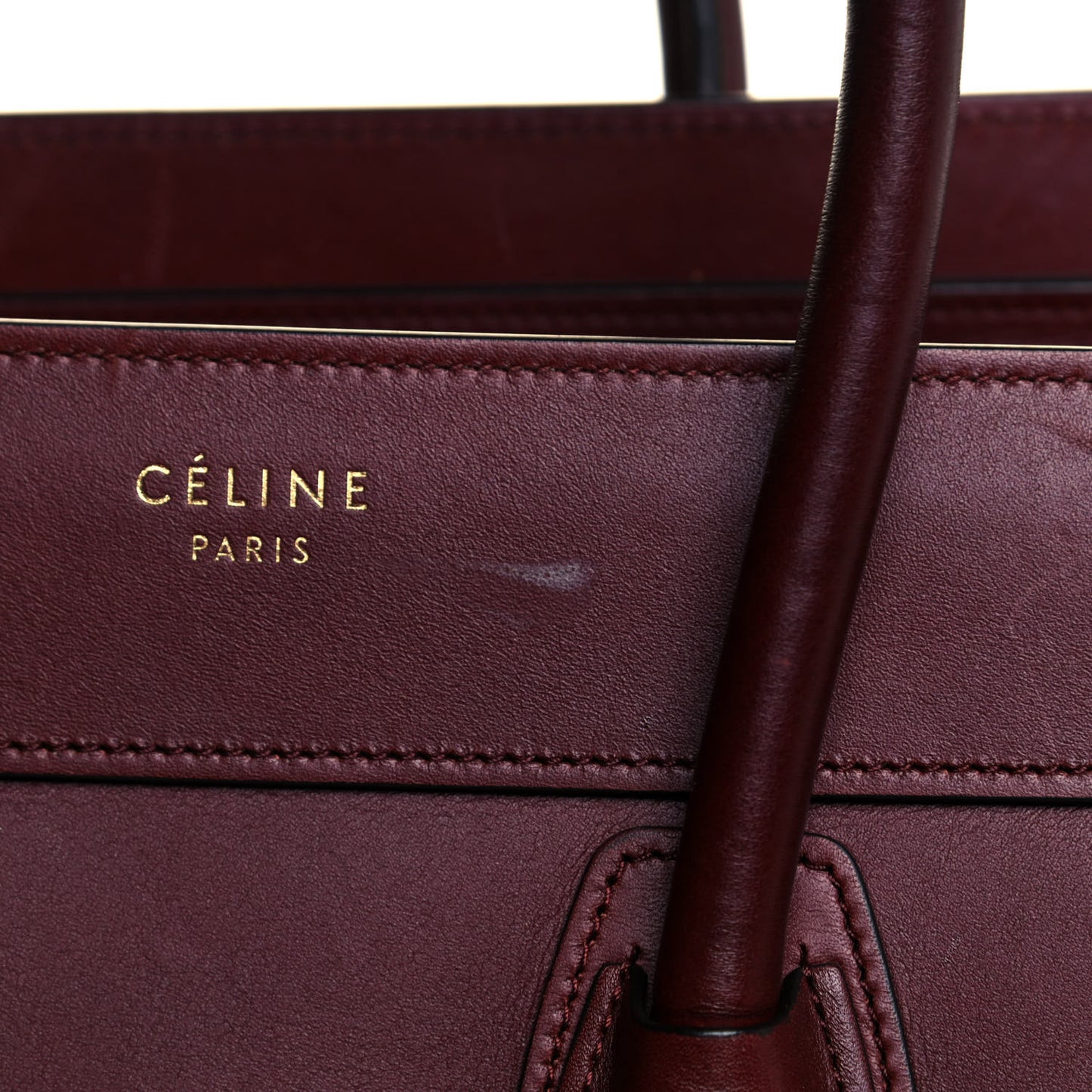 Smooth Calfskin Micro Luggage Burgundy