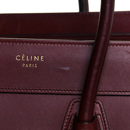 Celine Smooth Calfskin Micro Luggage Burgundy 9 of 14
