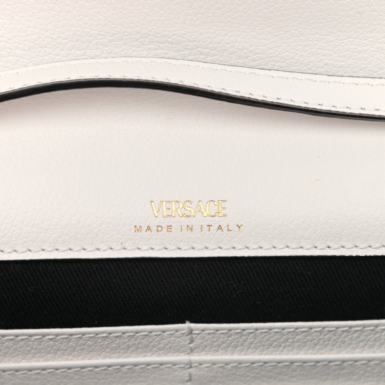 Versace Grained Calfskin La Medusa Crossbody Bag White 6 of 9