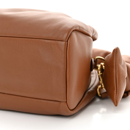 Miu Miu Nappa Knot Top Handle Shoulder Bag Cognac 10 of 11