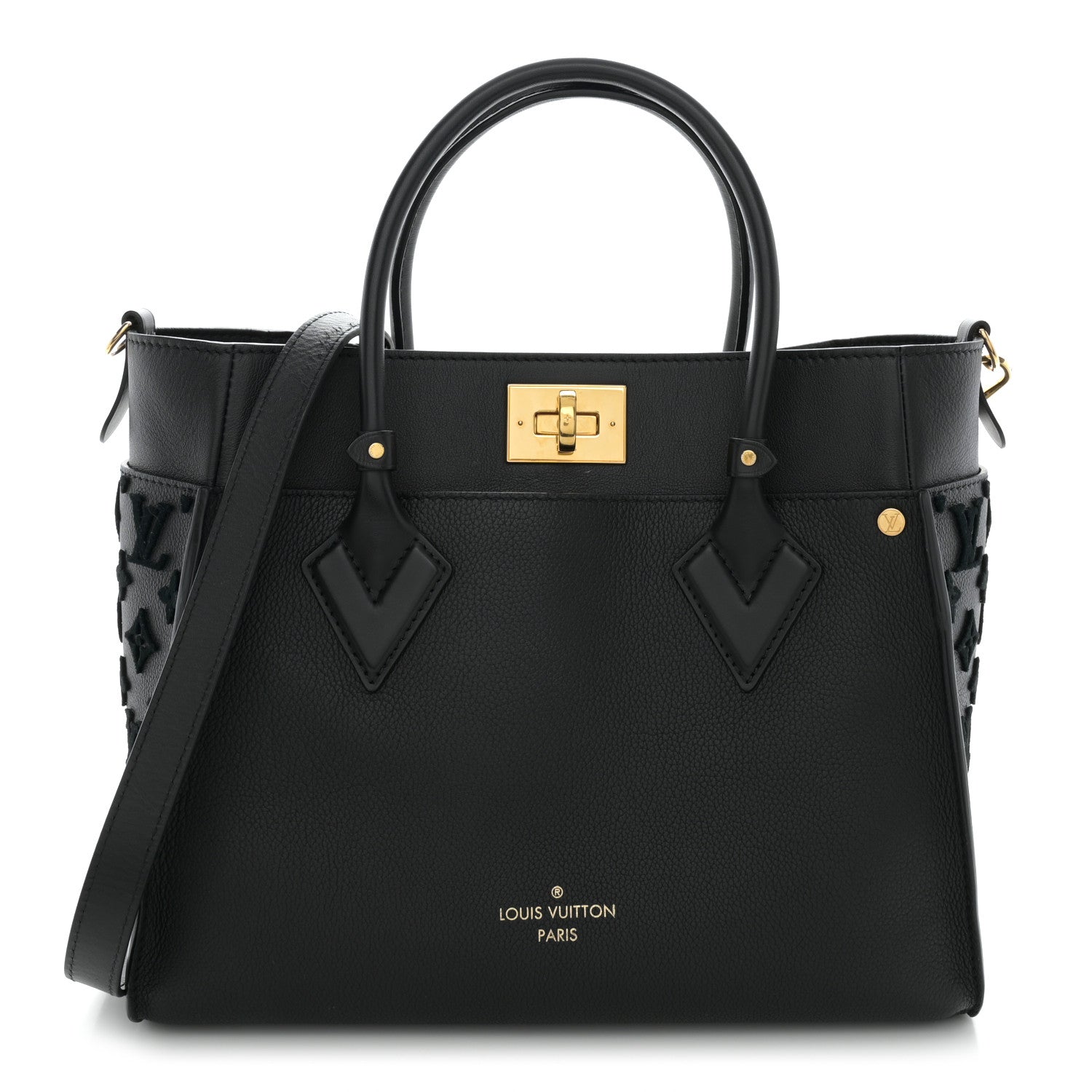 Louis Vuitton Calfskin Monogram Tufting On My Side Black 1 of 10