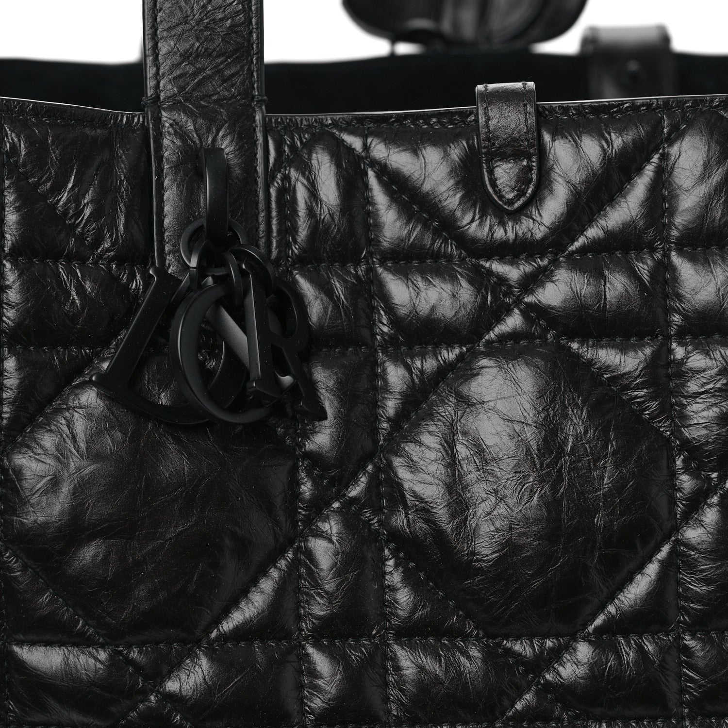 Christian Dior Crinkled Calfskin Macrocannage Large Toujours Black 8 of 11