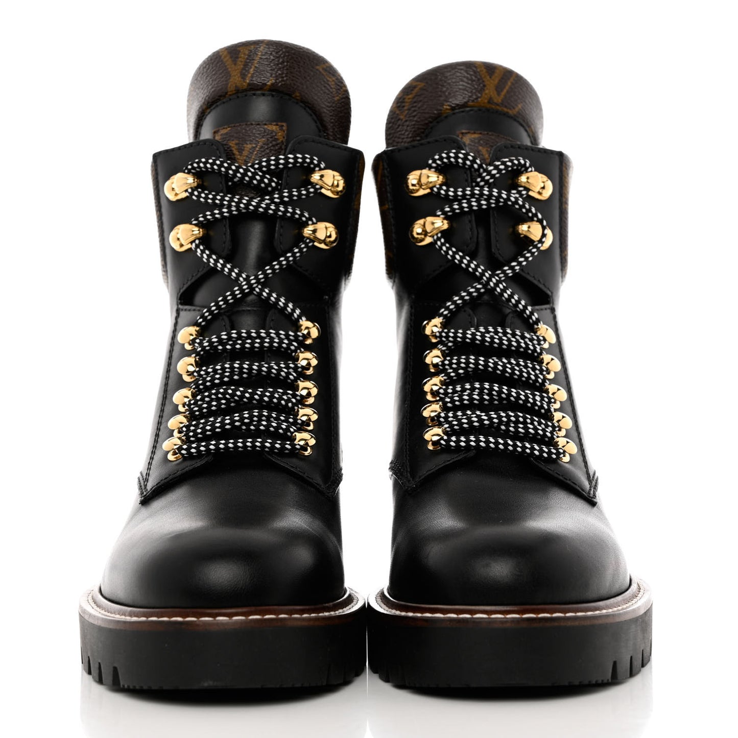 Calfskin Monogram Territory Flat Ranger Boots 37.5 Black
