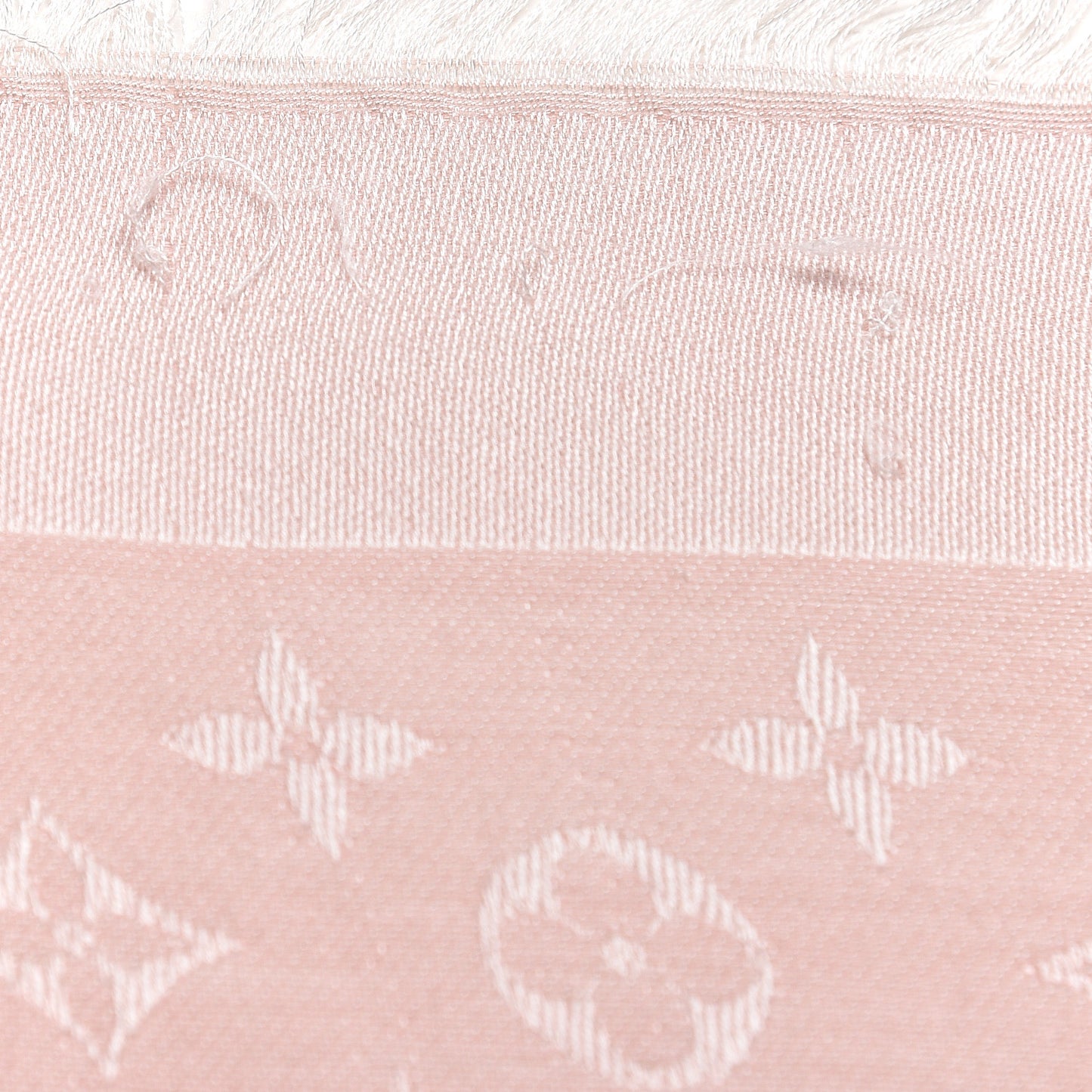 Silk Wool Monogram Denim Shawl Rose