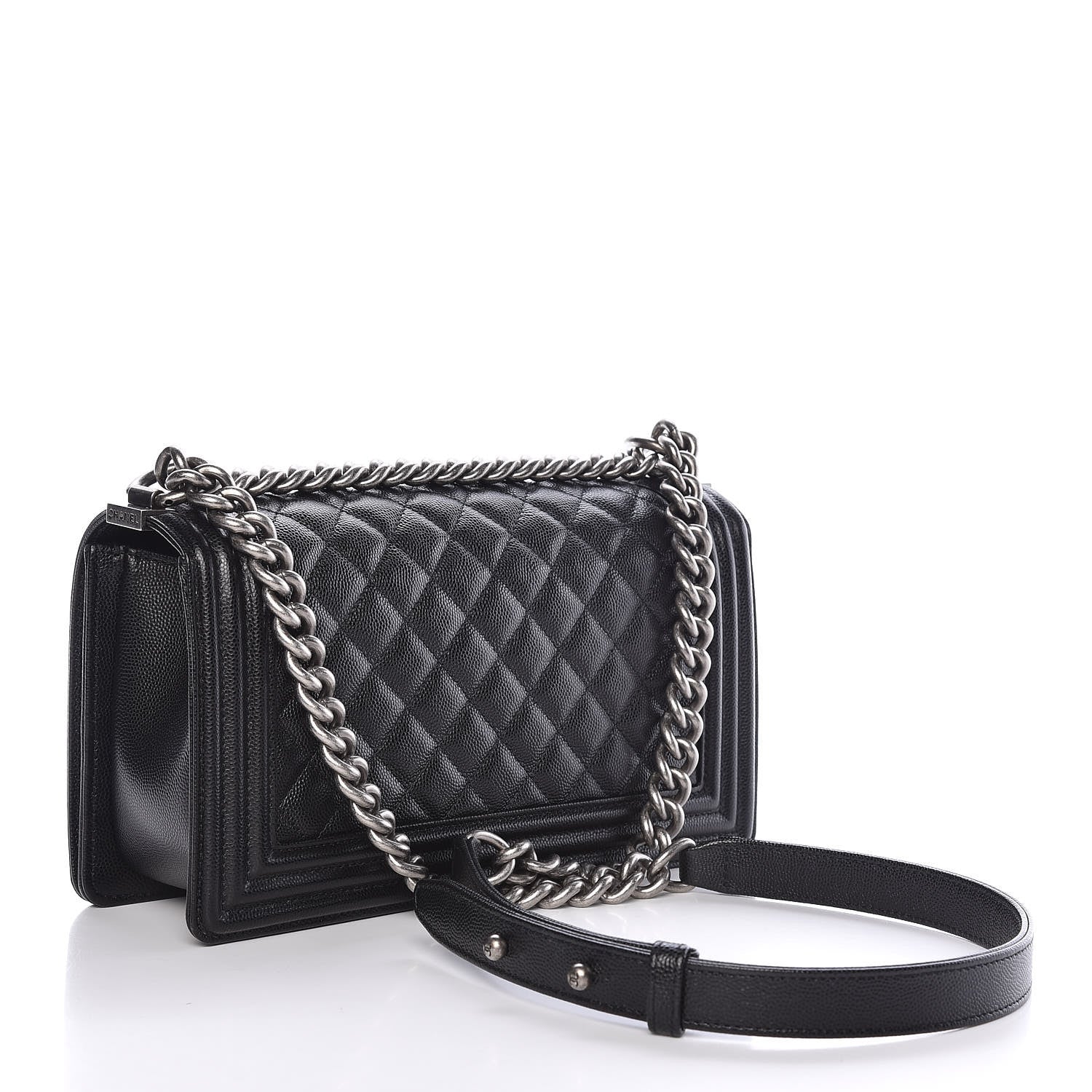 Chanel Caviar Quilted Medium Boy Flap Black 3 of 12