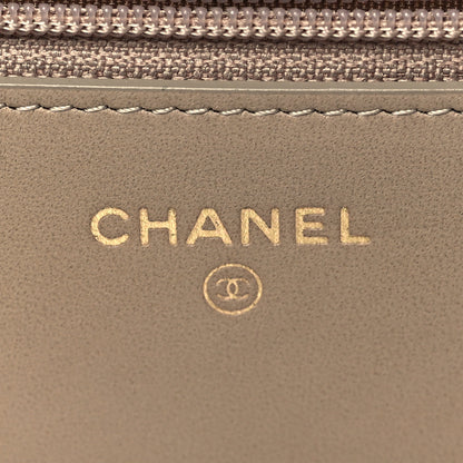 Chanel Metallic Aged Calfskin Reissue Wallet On Chain WOC Gold 6 of 10