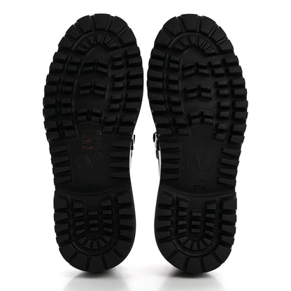 Valentino Garavani Calfskin Vlogo Loafers 37.5 Black 5 of 9