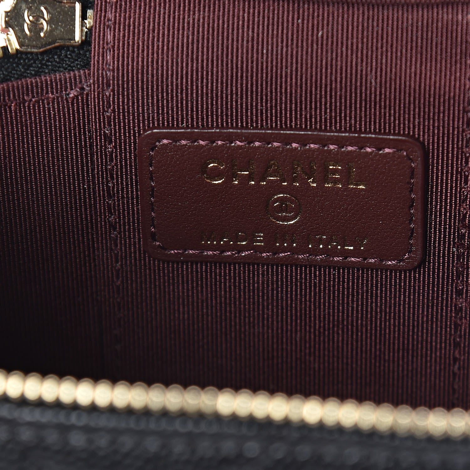 Chanel Caviar Quilted Mini Vanity Case With Chain Black 6 of 8