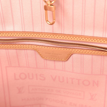 Louis Vuitton Damier Azur Neo Neverfull MM Rose Ballerine 8 of 11