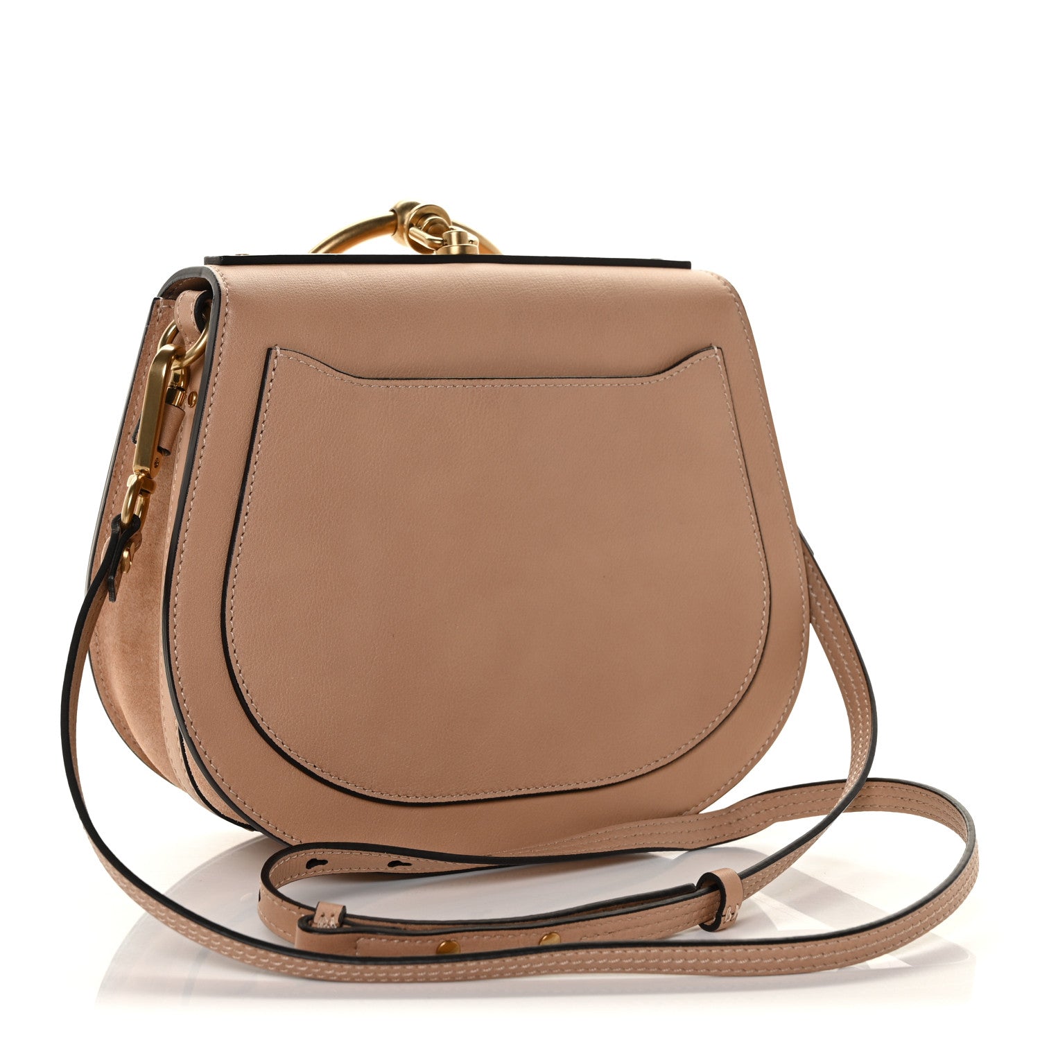 Chloe Calfskin Suede Medium Nile Bracelet Bag Biscotti 3 of 10