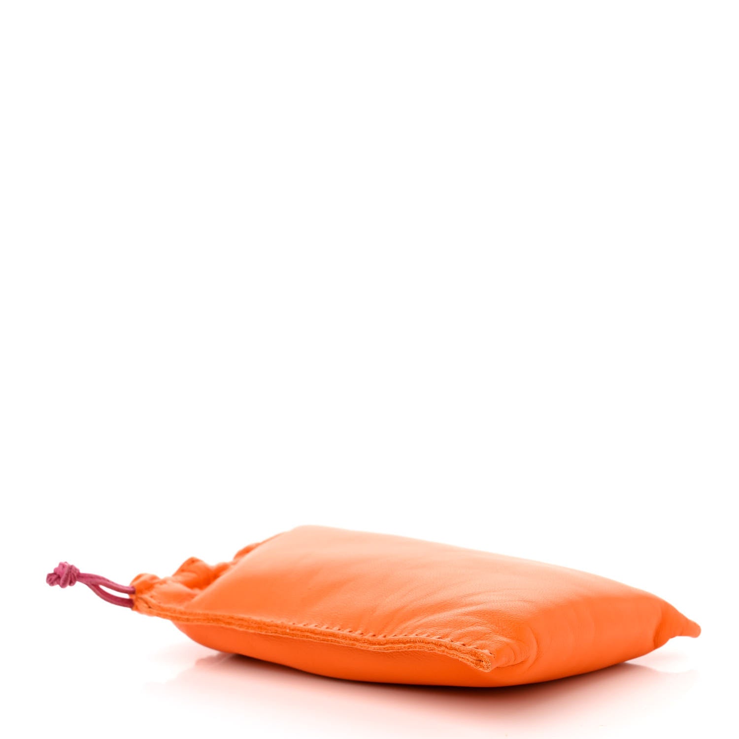 Hermes Milo Lambskin Swift Drawstring Pouch Orange Poppy 4 of 8