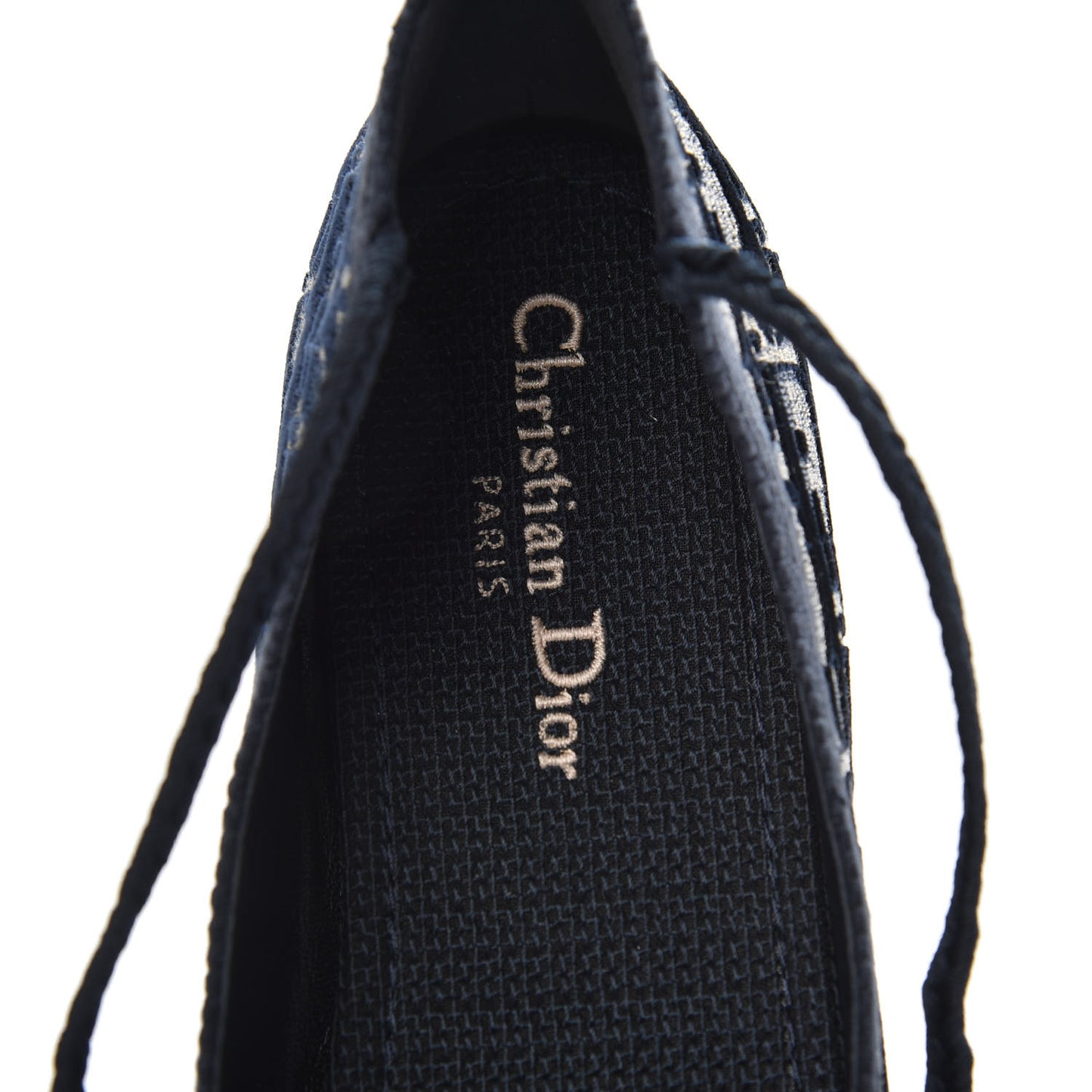 Velvet Oblique Poeme Laced Ballerina Flats 39 Blue