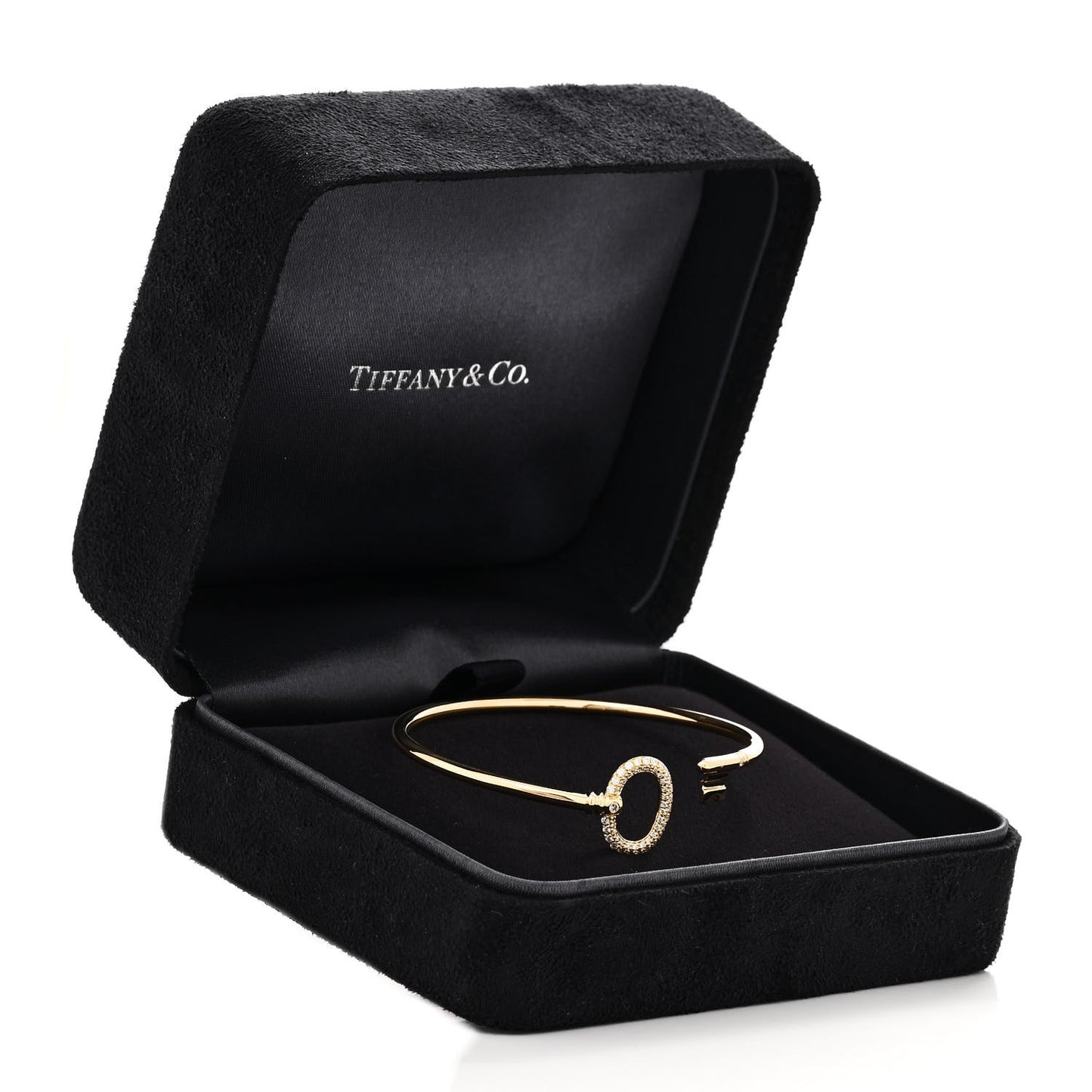 18K Yellow Gold Diamond Keys Wire Bracelet