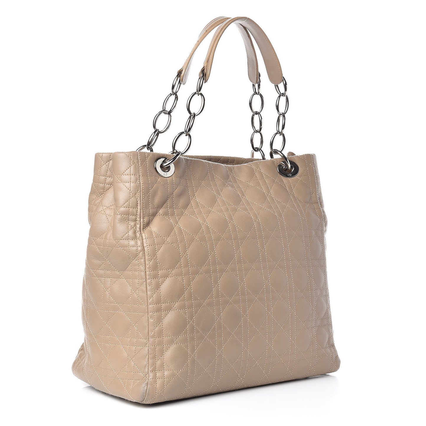 Lambskin Cannage Large Dior Soft Shopping Tote Beige