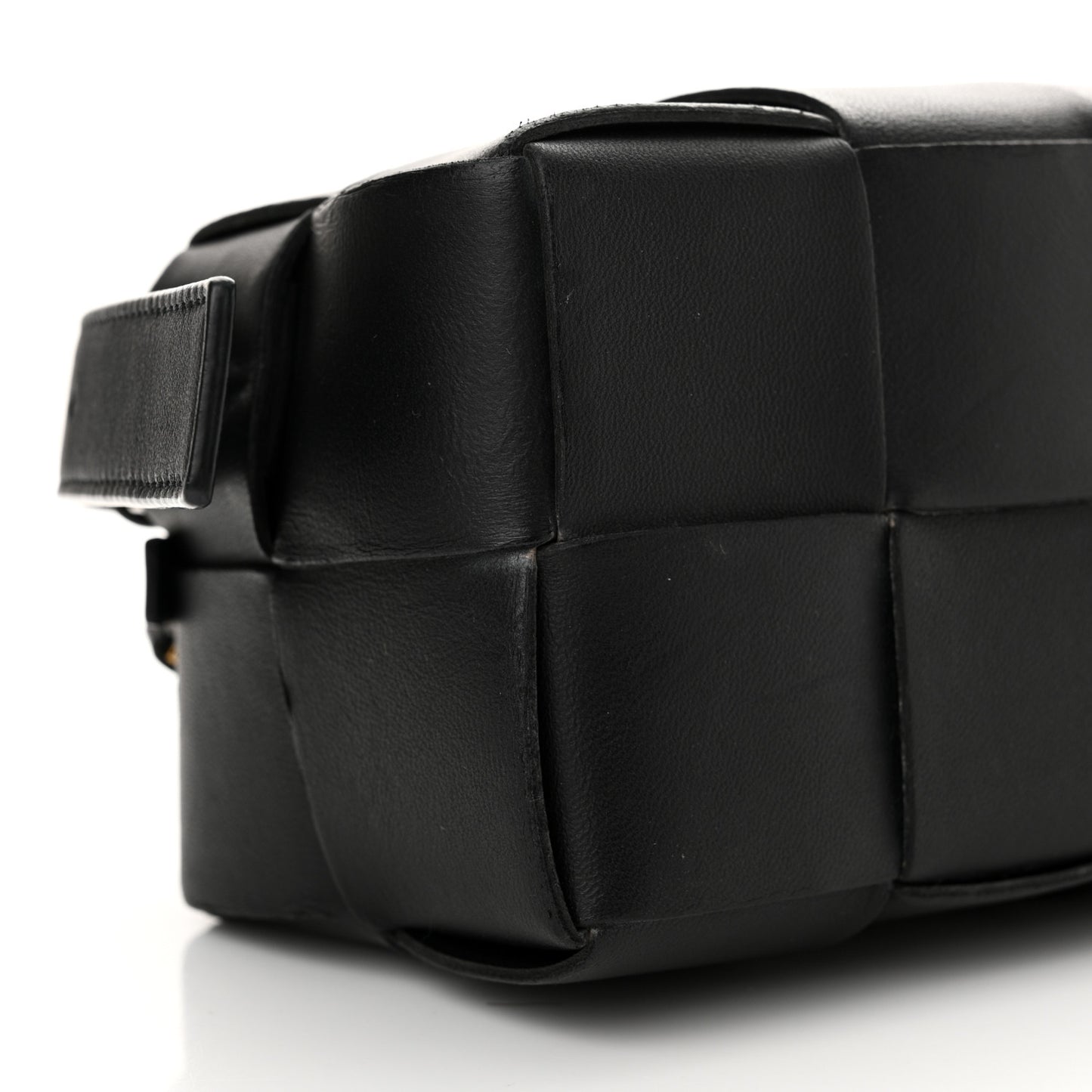 Lambskin Maxi Intrecciato Small Brick Cassette Bag Black