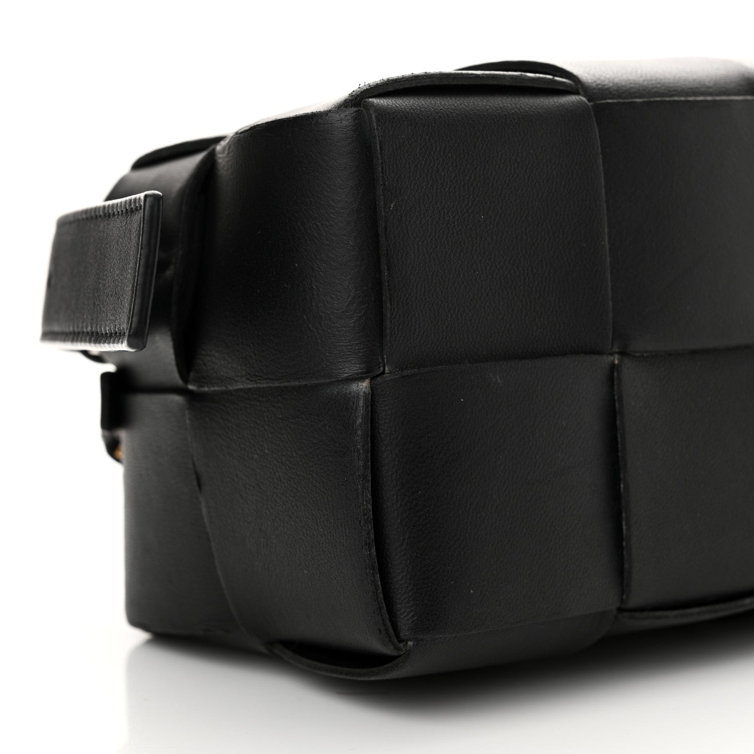 Bottega Veneta Lambskin Maxi Intrecciato Small Brick Cassette Bag Black 8 of 12