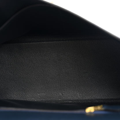 Hermes Courchevel Kelly Retourne 32 Bleu Indigo 5 of 11