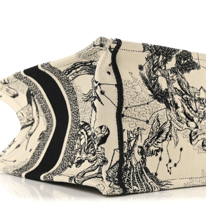 Christian Dior Canvas Zodiac Toile De Jouy Embroidered Medium Book Tote Latte 8 of 13