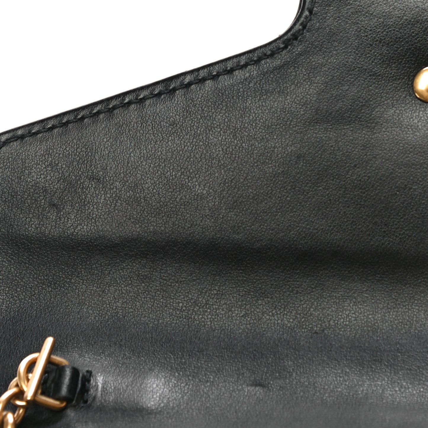 Calfskin Matelasse GG Marmont Chain Wallet Black