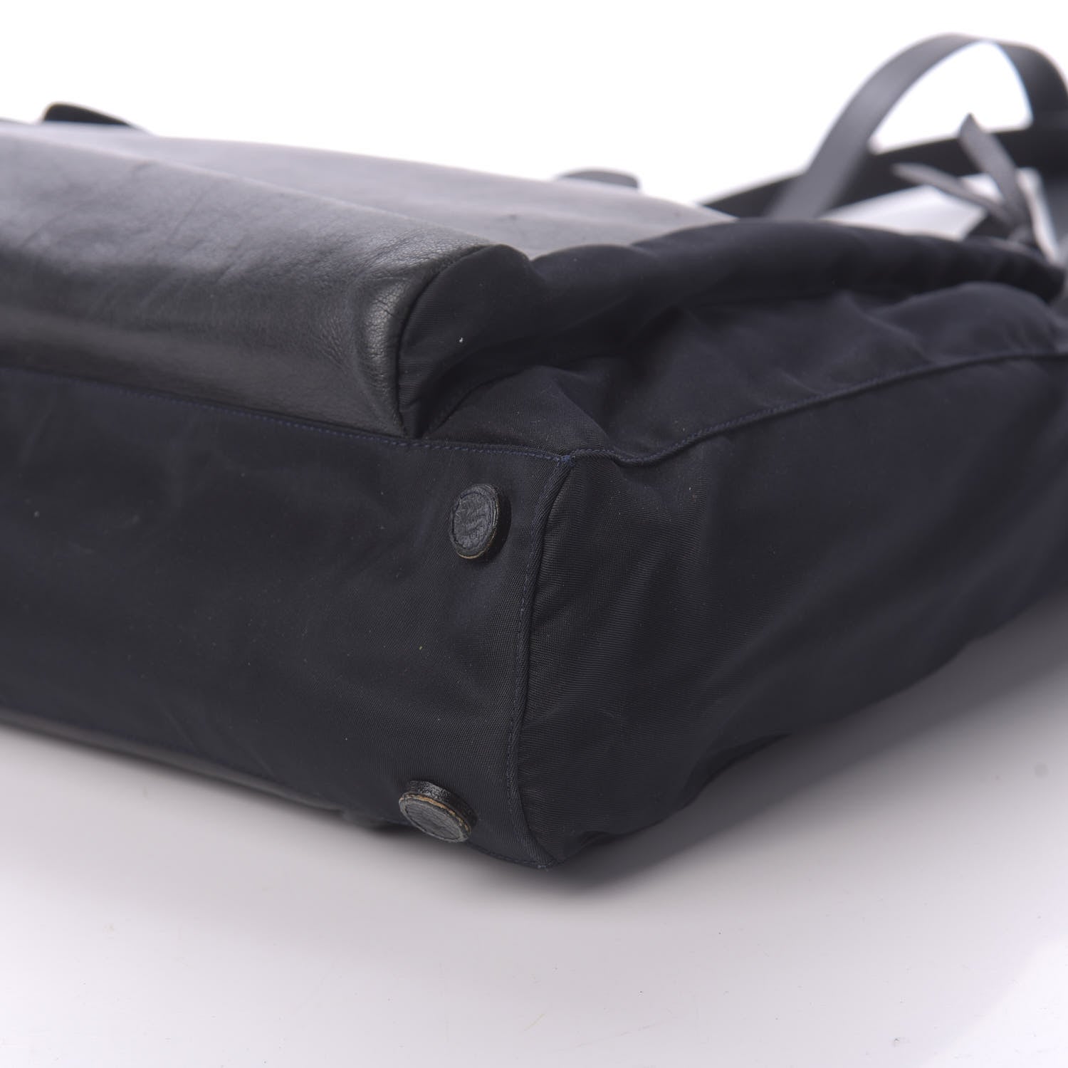 Prada Tessuto Nylon Soft Calfskin Tote Baltico 7 of 10