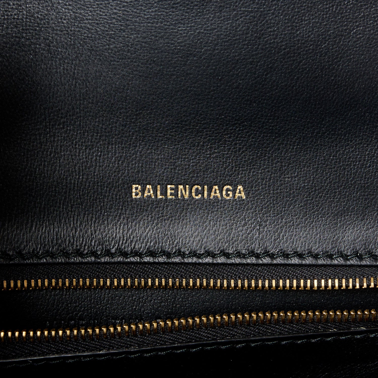 Balenciaga Shiny Box Calfskin Small Hourglass Top Handle Bag Black 6 of 10