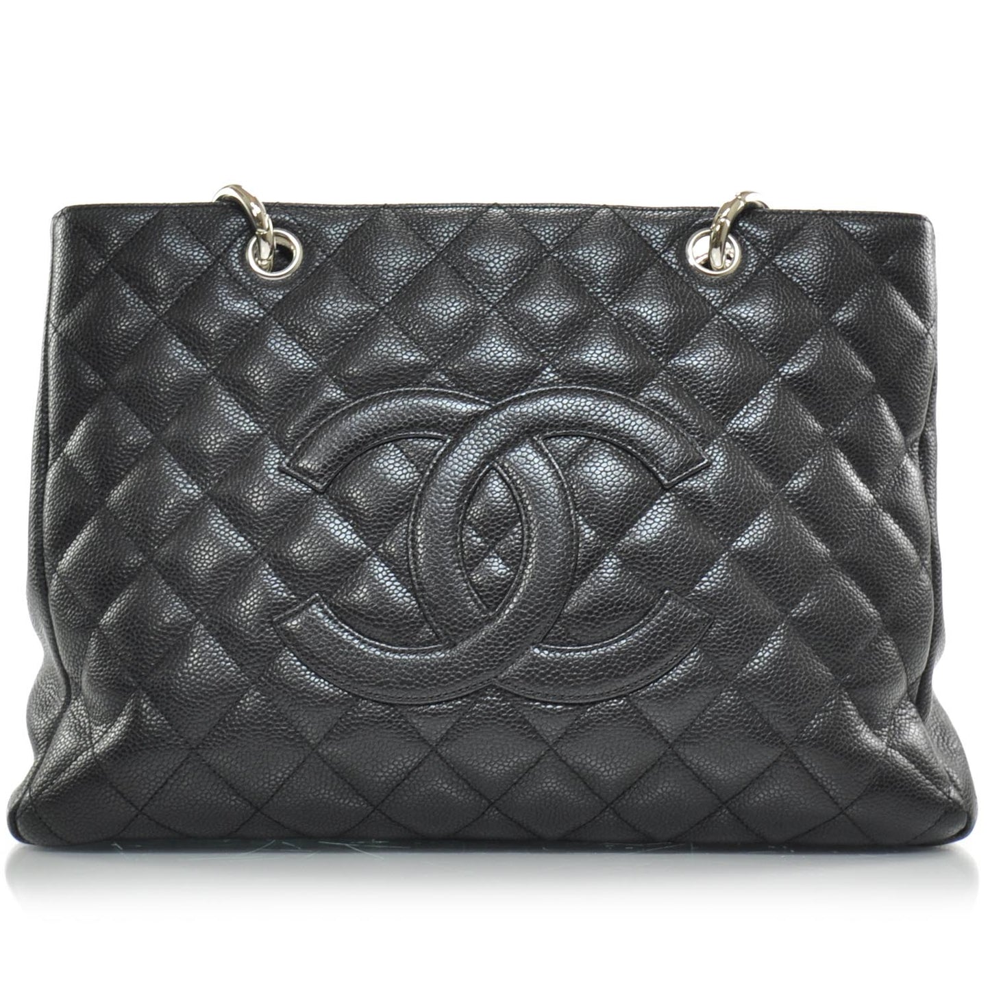 Caviar Quilted Grand Shopping Tote GST Black
