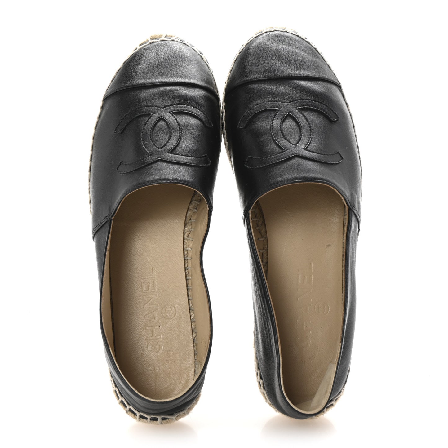 Lambskin CC Espadrilles 39 Black