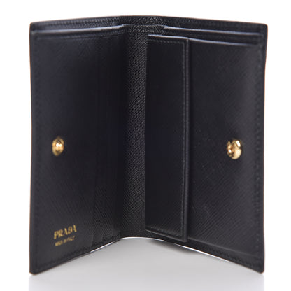 Prada Saffiano Mermaid Print Card Holder Black 5 of 8