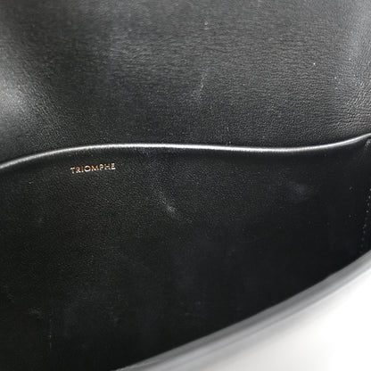 Celine Shiny Calfskin Triomphe Shoulder Bag Black 11 of 15