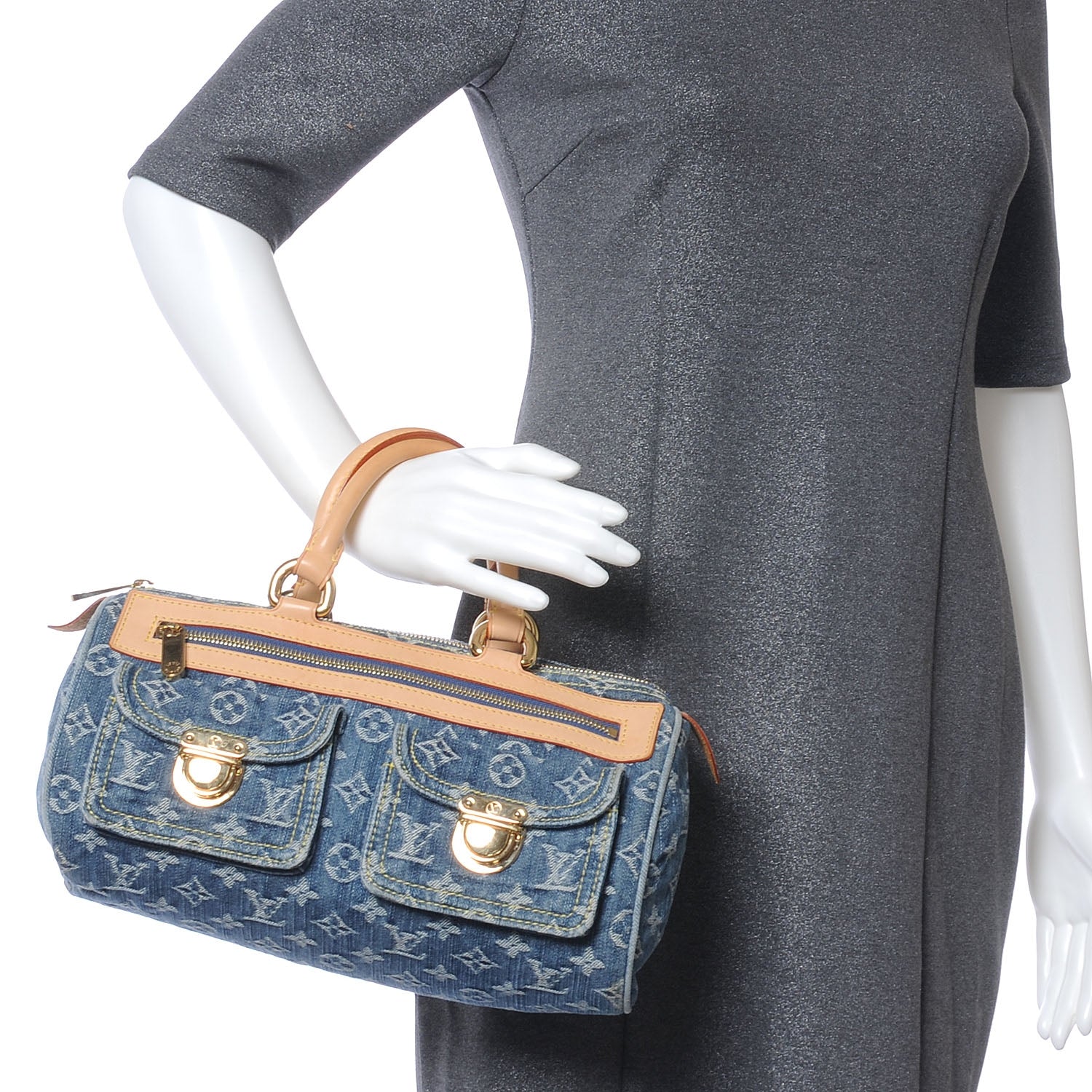 Louis Vuitton Monogram Denim Neo Speedy Blue 2 of 6