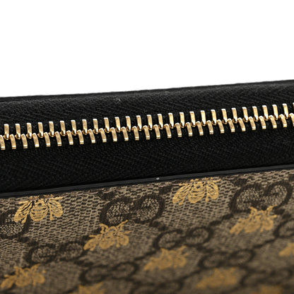 Gucci GG Supreme Monogram Bees Zip Around Wallet 9 of 10