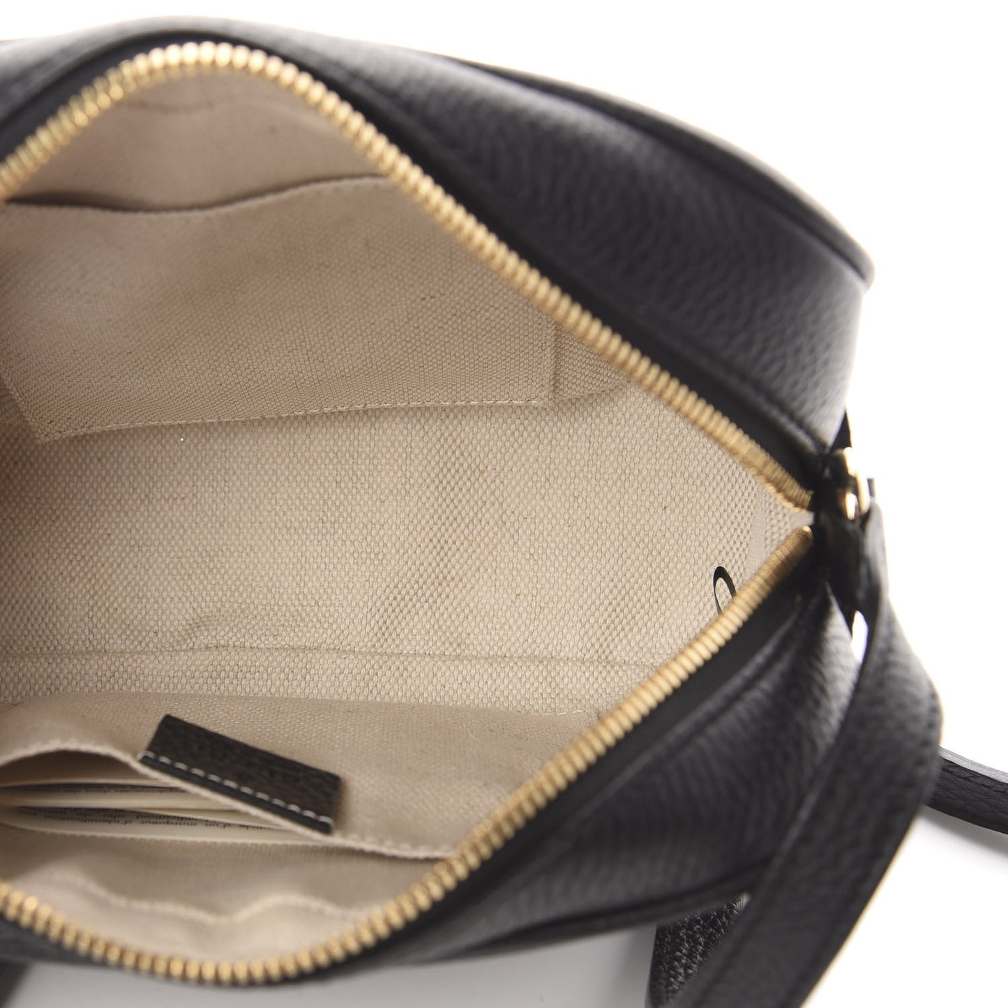 Pebbled Calfskin Small Soho Disco Bag Black
