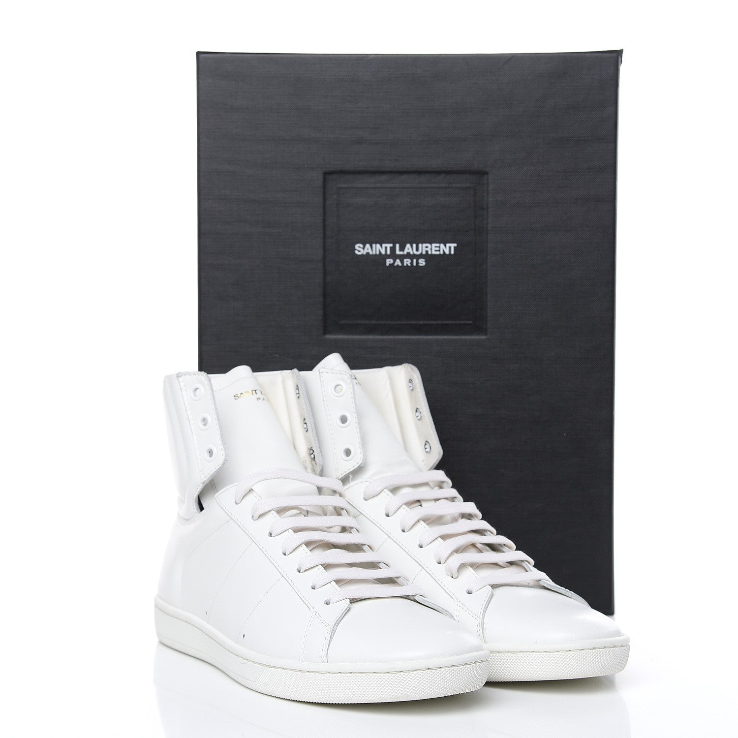 Saint Laurent Calfskin Womens Court Classic SL/01H High Top Sneakers 41 White 11 of 12