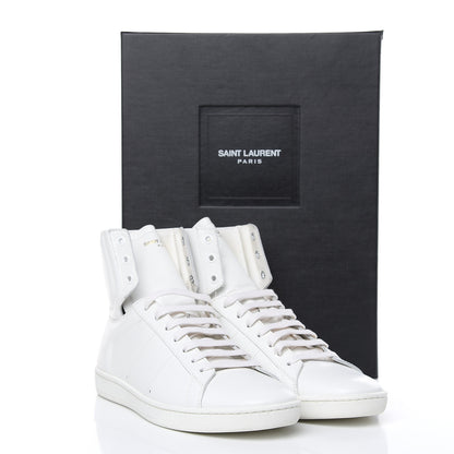 Saint Laurent Calfskin Womens Court Classic SL/01H High Top Sneakers 41 White 11 of 12