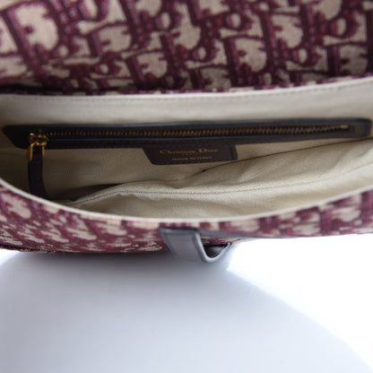 Christian Dior Oblique Saddle Bag Burgundy 5 of 7