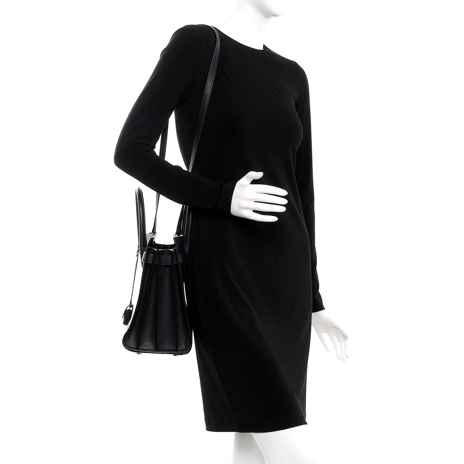 Saint Laurent Grained Calfskin Small Sac De Jour Black 2 of 7