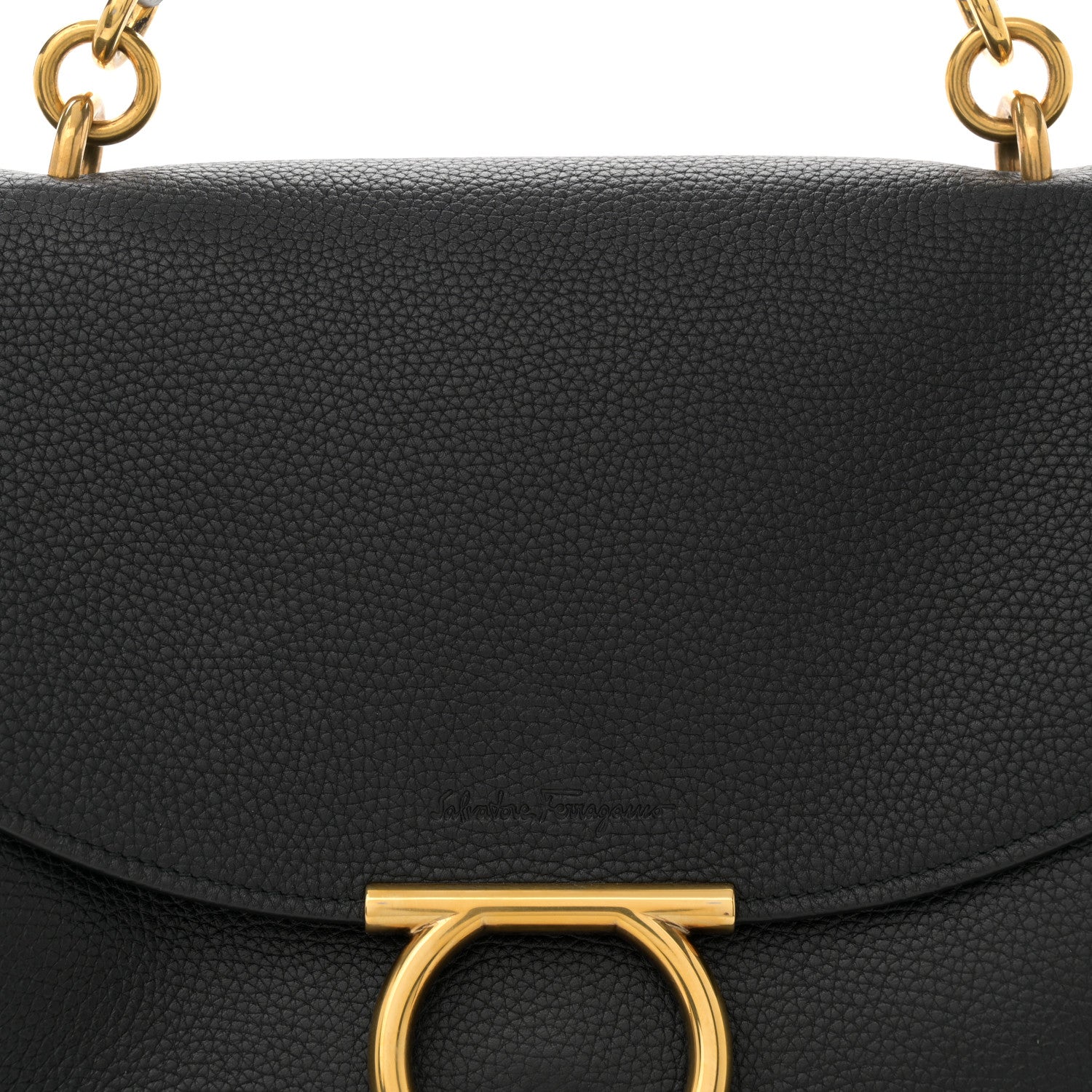 Salvatore Ferragamo Calfskin Medium Margot Top Handle Satchel Black 8 of 14