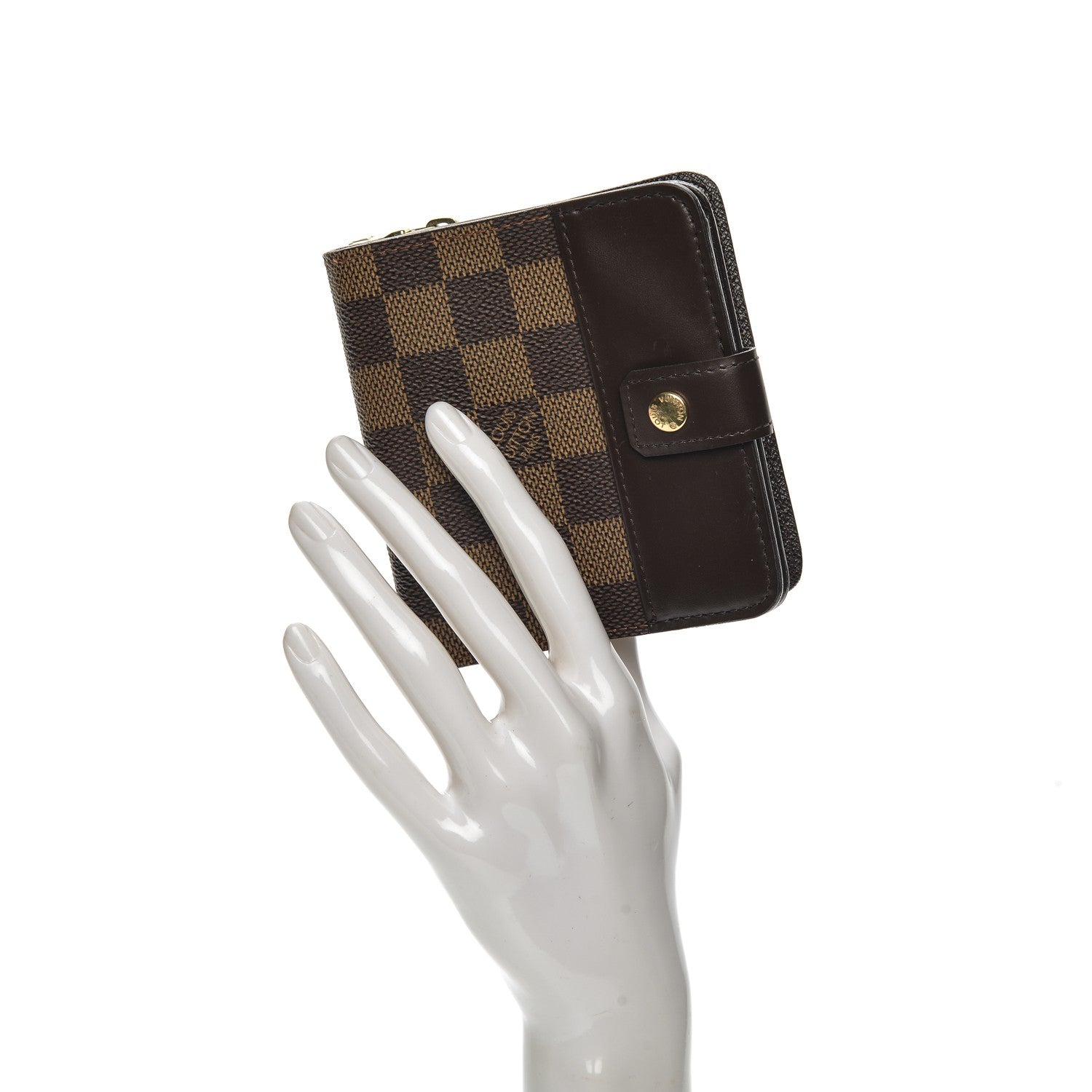 Louis Vuitton Damier Ebene Zippe Zipped Compact Wallet 2 of 7