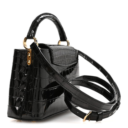 Louis Vuitton Crocodile Mini Capucines Black 4 of 11